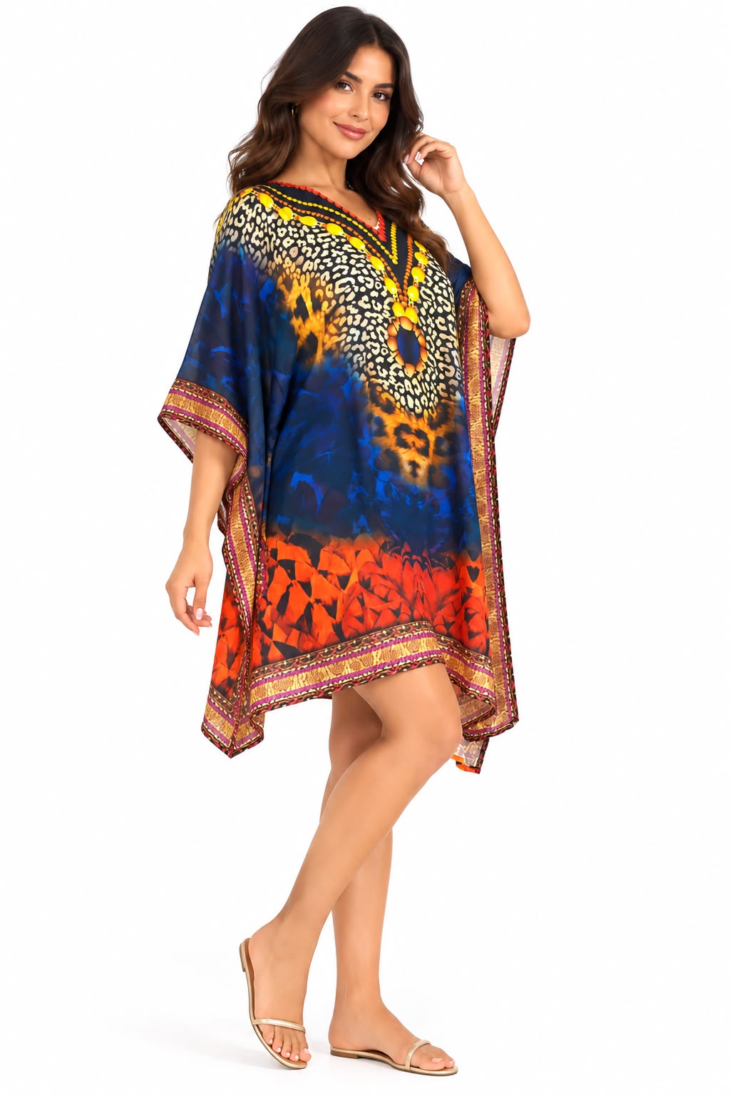 Vestido Corto de Dama con Estampado Digital