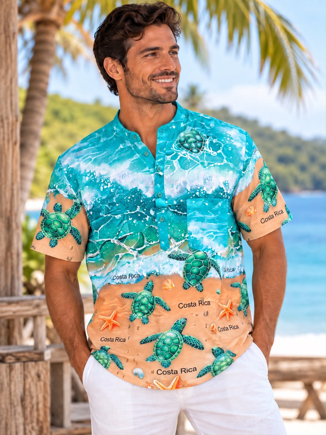 Camisa para Hombre Tortugas del Paraíso