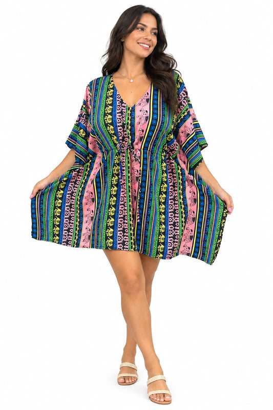 Vestido Corto Estampado de Dama