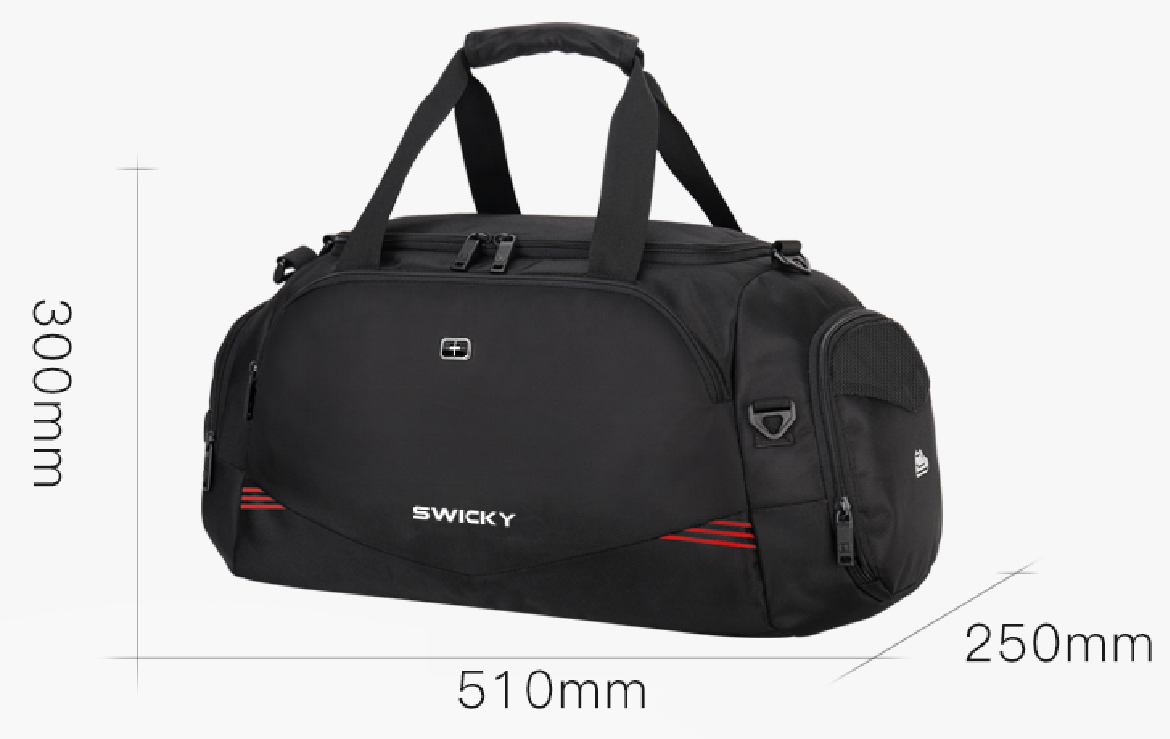 Maletin Bolso de Entrenamiento y Gimnasio Swicky Negro