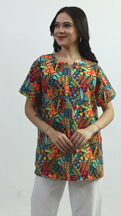 Blusa Afrocaribeña de Dama