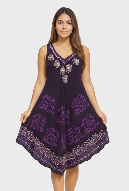 Bata de Dama Estampada sin mangas BL113