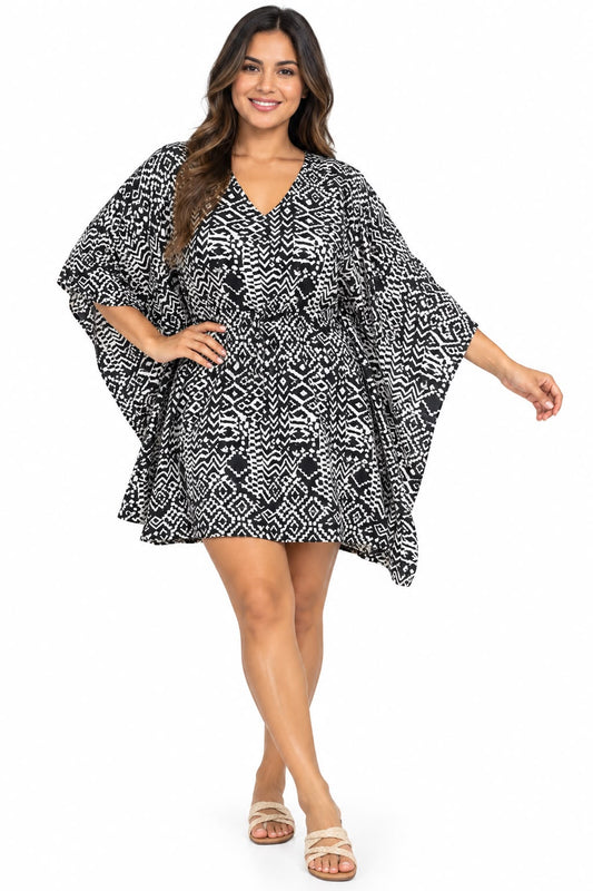Vestido Corto Estampado de Dama