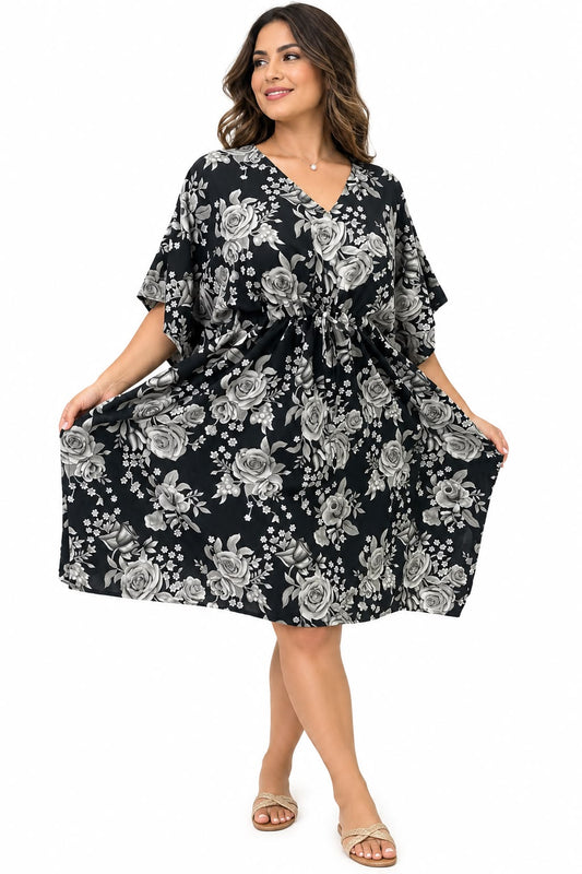 Vestido Estampado Salida de Playa para Dama KT136