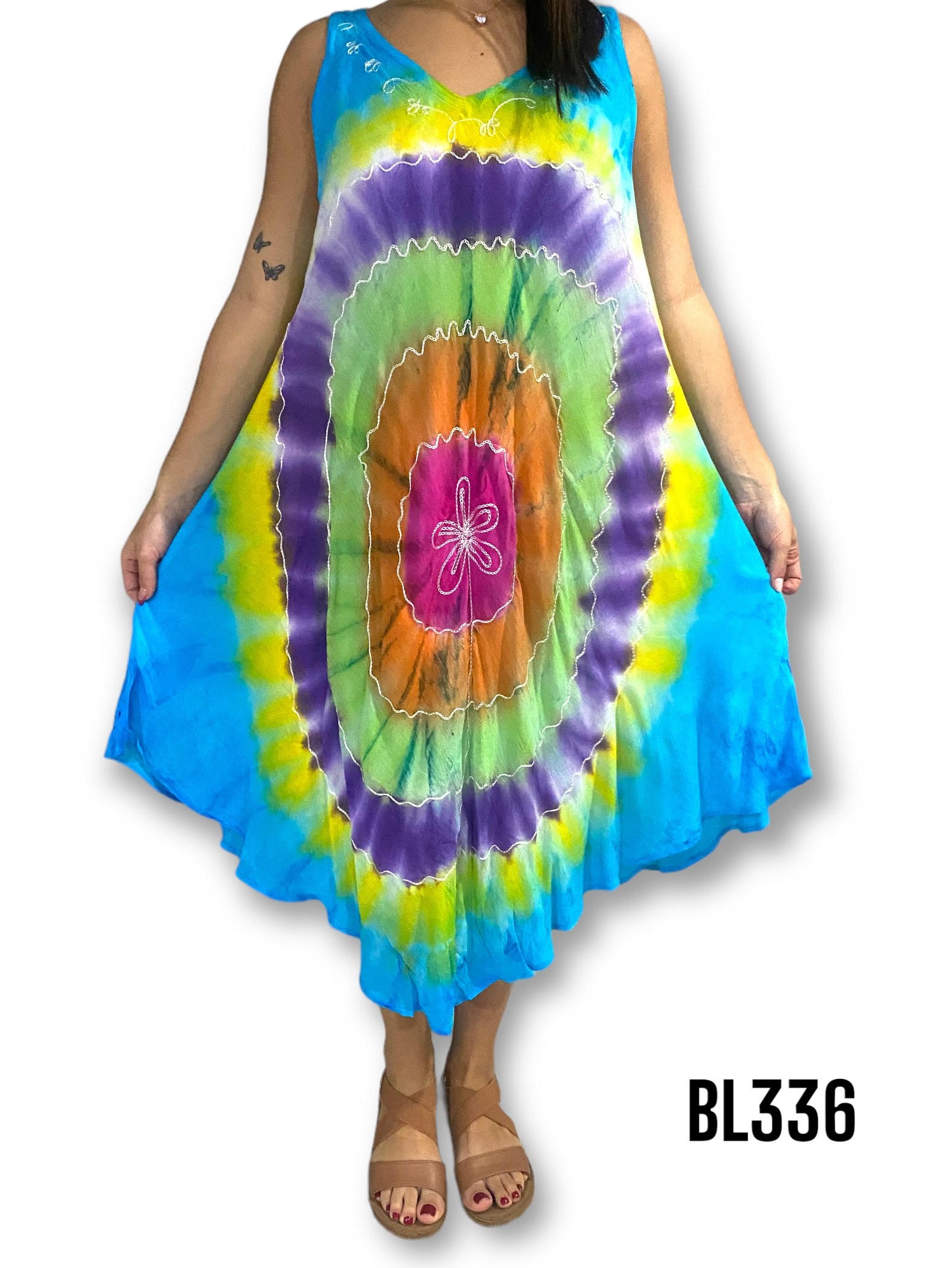 Vestido Estampado de Dama sin mangas