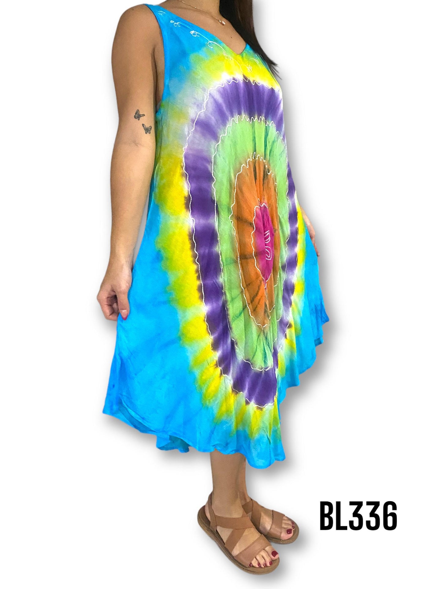 Vestido Estampado de Dama sin mangas