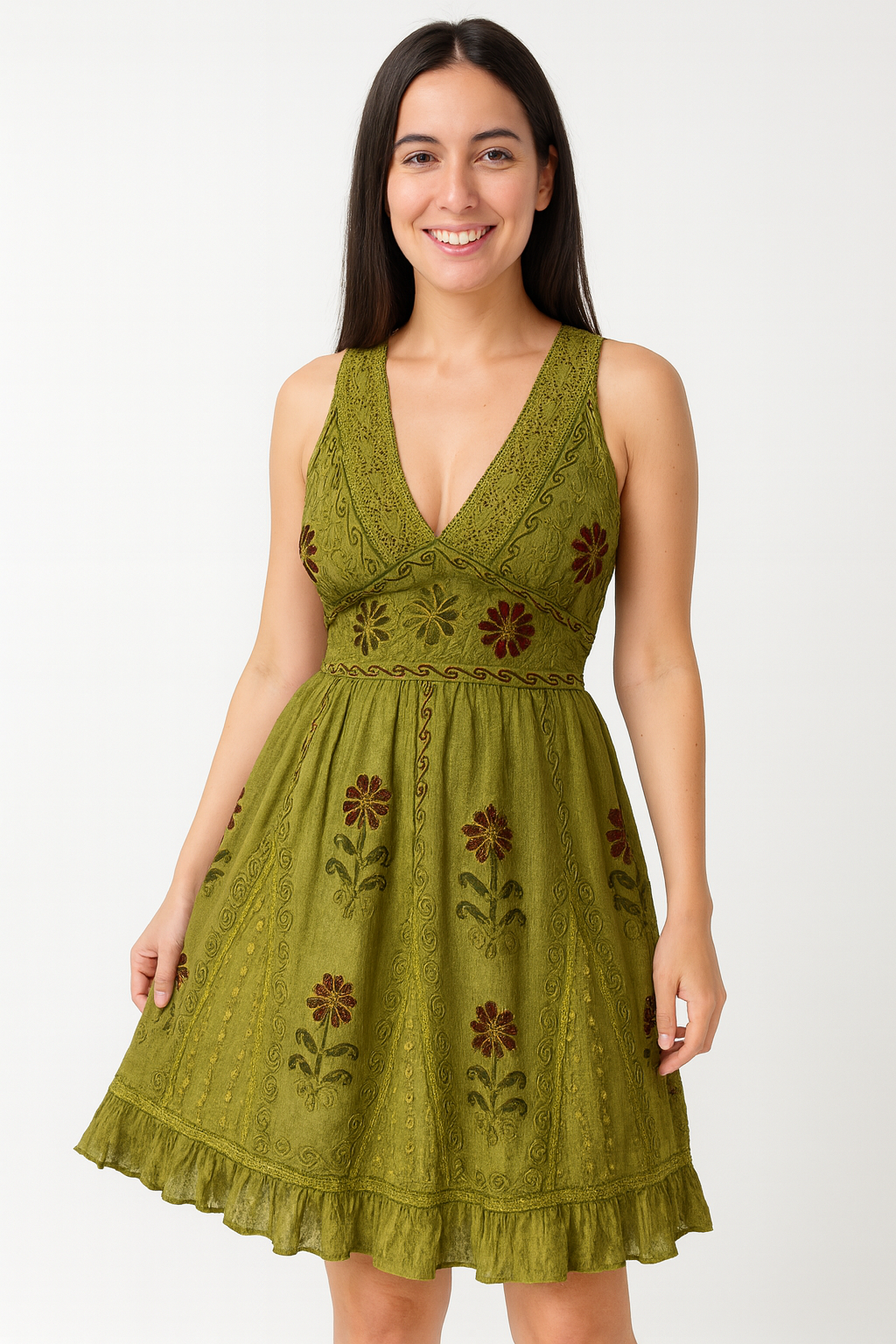 Vestido Verde Aires Bohemios