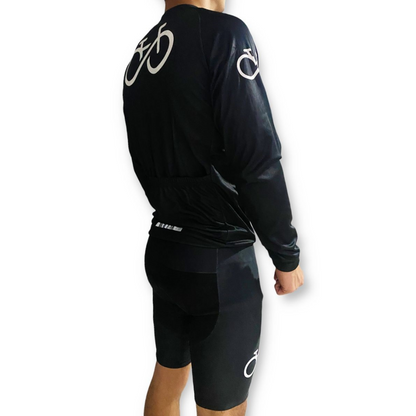 Jersey Top de Ciclismo de Caballero Negro