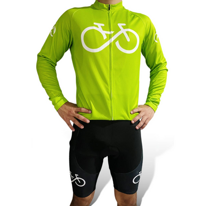 Jersey Top de Ciclismo de Caballero Verde