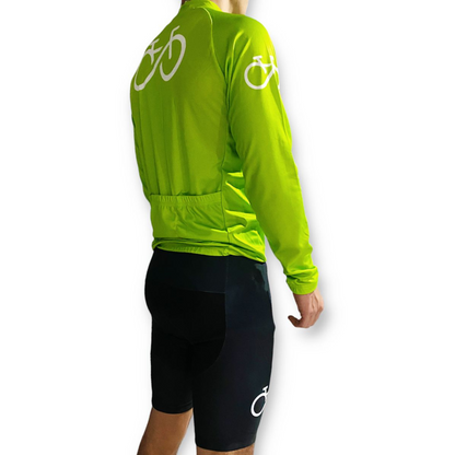 Jersey Top de Ciclismo de Caballero Verde