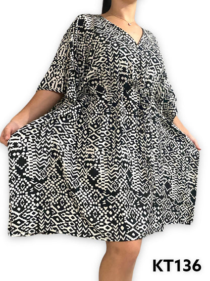 Vestido Estampado Salida de Playa para Dama KT136