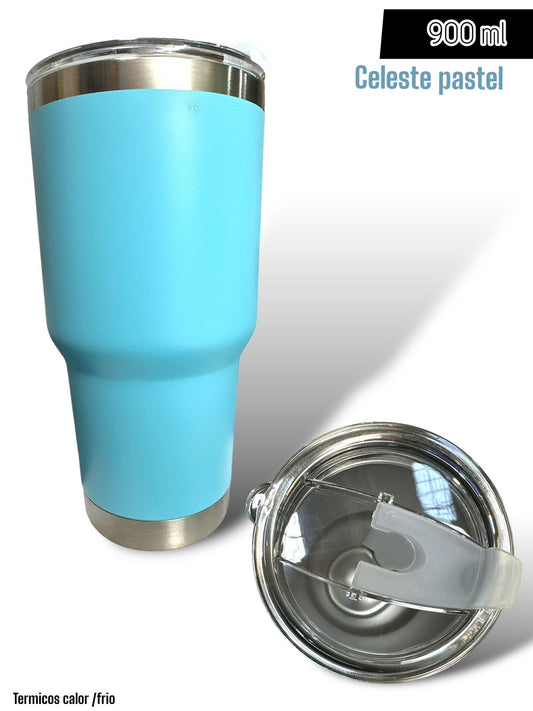 Vaso Térmico 900ml Celeste Pastel